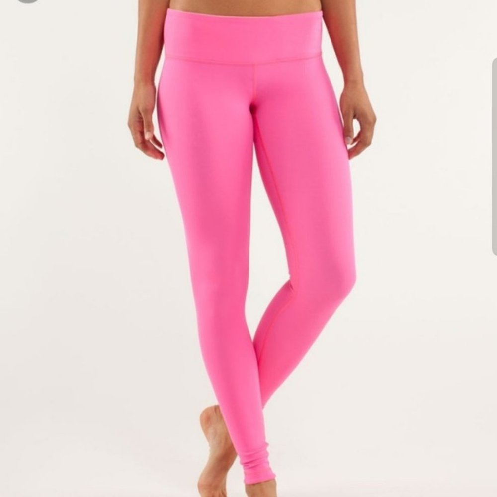 Lululemon pink reversible yoga pants soft pink - Picture 3 of 8